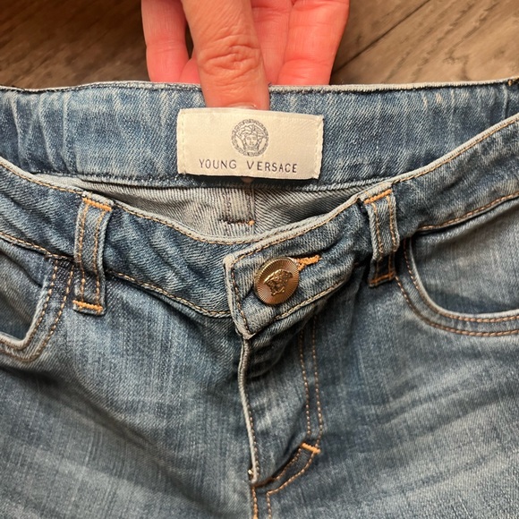 Authentic Versace Kids Straight Leg Blue Jeans - Picture 6 of 10
